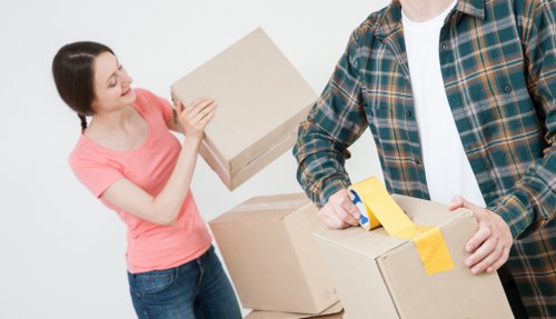 Office relocation items prepared for transport in Emersonpark