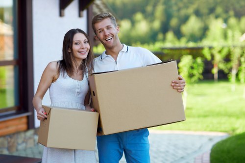 Packed van for a small flat or office move in Emersonpark