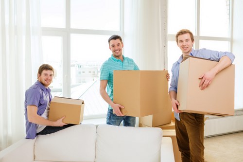 Loading furniture into a local hire truck