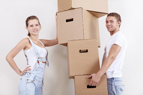 Packing and loading items into a moving van