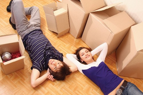 Boxes and household items ready for a move in Emersonpark
